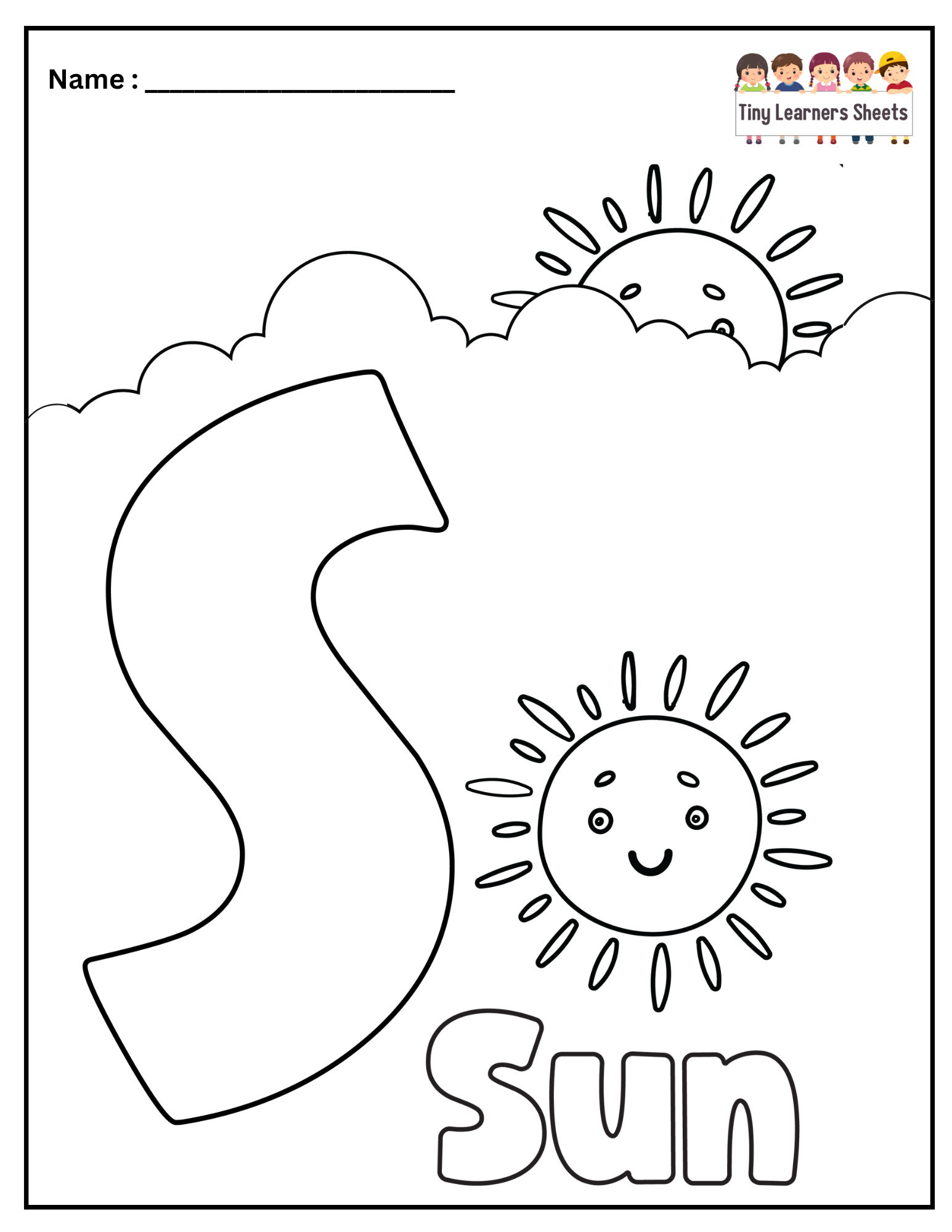 Letter S Coloring Page